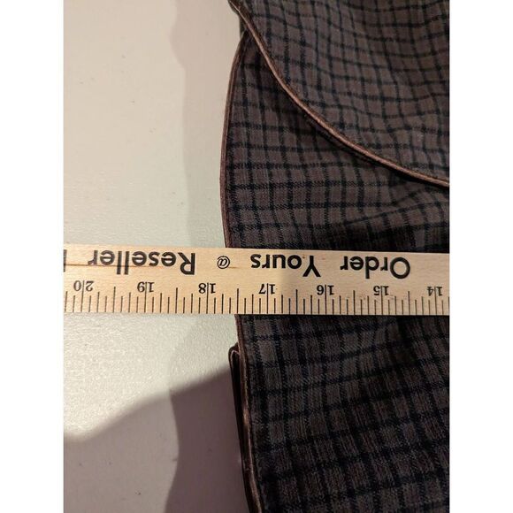 Shyde Women's Cotton Blend Large Collar Plaid Peplum Coat Size Medium - Picture 16 of 16